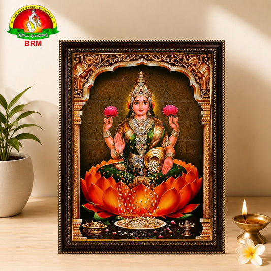 Goddess Lakshmi Devi Matte Finish Photo Frame – 14 x 18 Inch