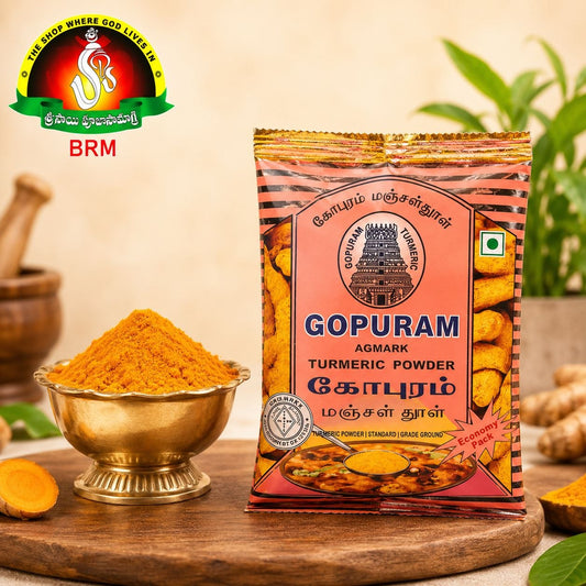 Gopuram Pasupu | Premium Pooja Pasupu (Turmeric Powder) for Devuni Pooja | 50gm