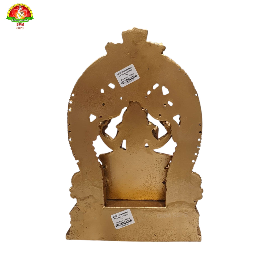 Premium Pure Brass Powder Lakshmi Idol –14inch Elegant Goddess Statue for Home Temple