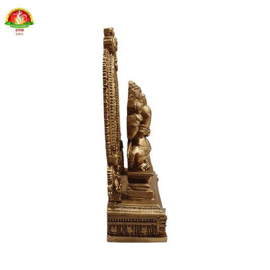 Premium Pure Brass Powder Ganesh Idol –14inch Elegant Spiritual Statue for Home Temple