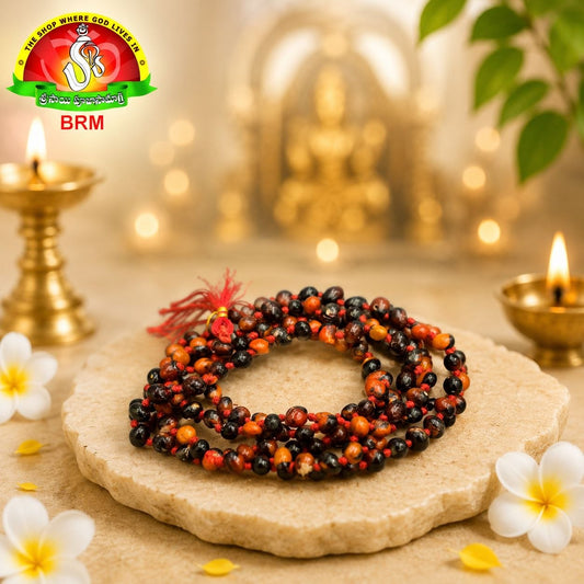 Original Red Guriginjal Mala 108 Beads 6mm Certified