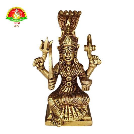 Premium Brass Yellamma Idol – Sacred Goddess Statue for Home Temple & Pooja