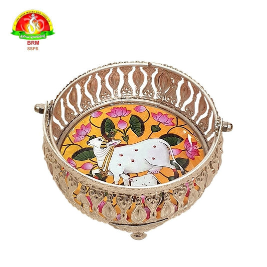 Premium Metal Fancy Basket with Handle – Decorative Fruit & Gift Basket