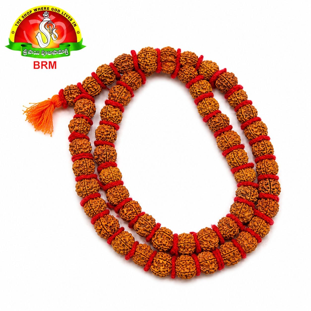 Original 5 Mukhi Rudraksha Mala 54 Beads 15mm Certified