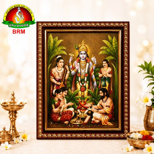 Lord Satyanarayana Swamy Matte Finish Photo Frame – 8 × 6 Inch