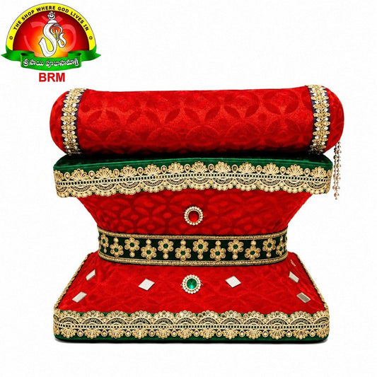 Fancy Velvet Simhasanam Sofa for Varalakshmi Vratham
