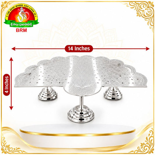 German Silver 108 Lotus Flowers Singaram Stand for Varamahalakshmi Pooja | Decorative Alankaram Stand