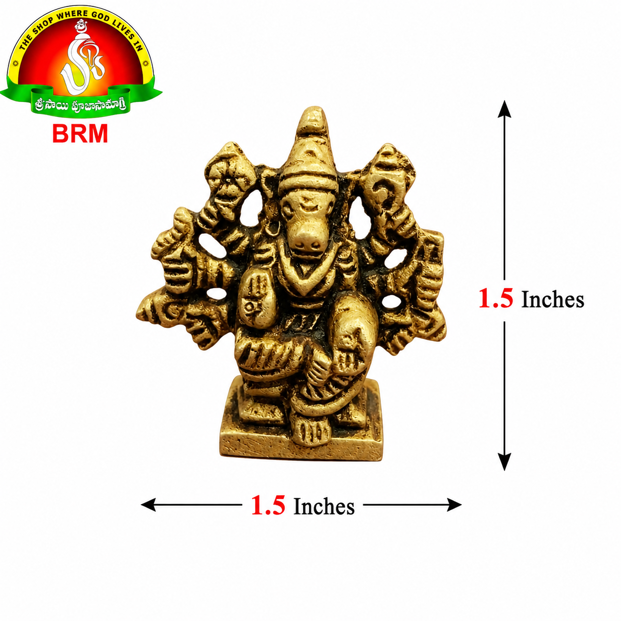 Brass Varahi Mata Idol – 1.5 Inch
