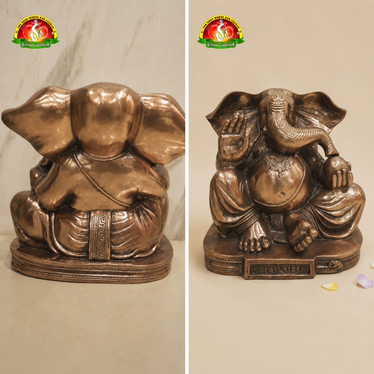 Premium Black Metal Ganapathi Idol –18inch Elegant Large Ganesha Statue for Home Décor & Pooja