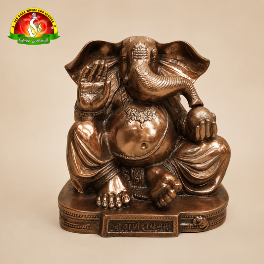 Premium Black Metal Ganapathi Idol –18inch Elegant Large Ganesha Statue for Home Décor & Pooja