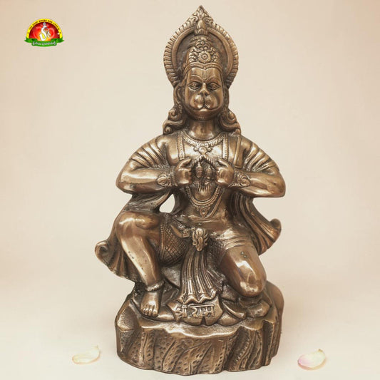 Premium Black Metal Hanuman Idol –16inch Powerful Spiritual Décor for Home & Pooja