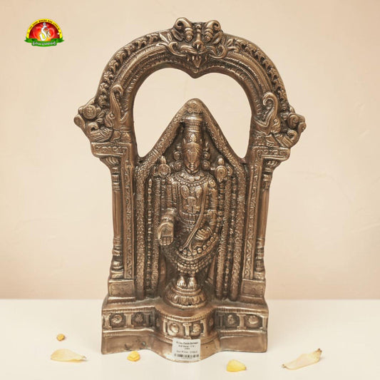 Premium Black Metal Balaji Idol – 15inch Elegant Tirupati Balaji Statue for Home Décor & Pooja