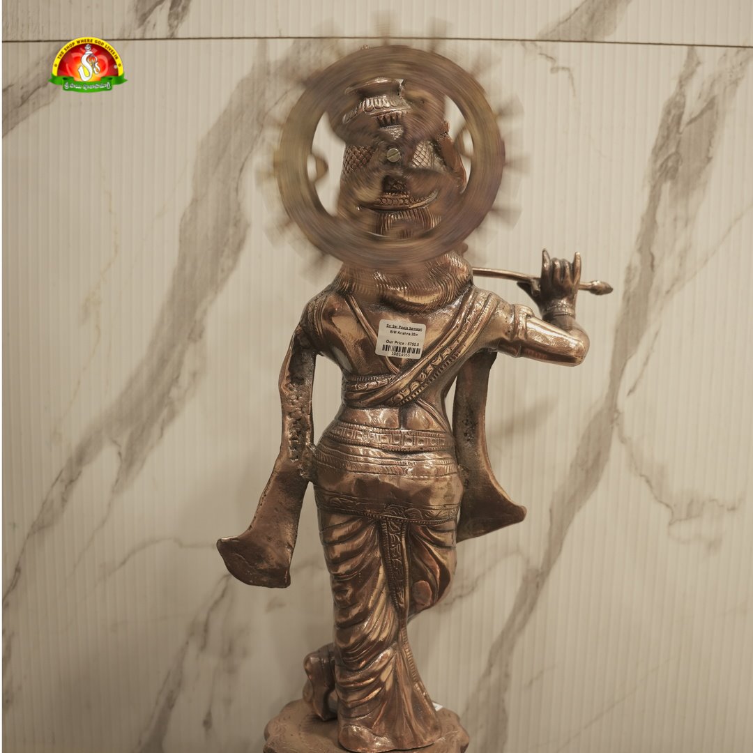 Premium Black Metal Krishna Idol –26inch Elegant Lord Krishna Statue for Home Décor & Pooja