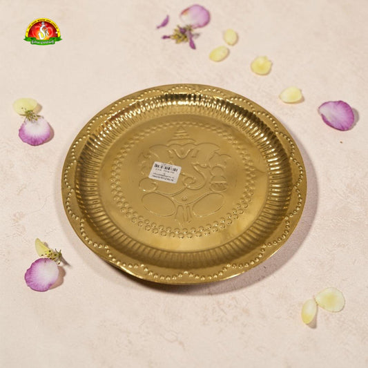 Premium Brass Nakshi Plate – Traditional Decorative Pooja Plate