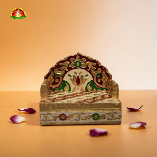 Decorative Meenakari Singhasan for Home Temple
