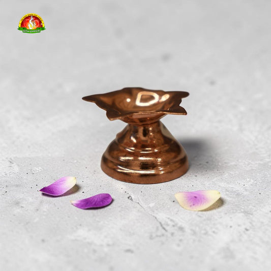 Copper Deepam for Daily Deeparadhana, Home Temple & Pooja
