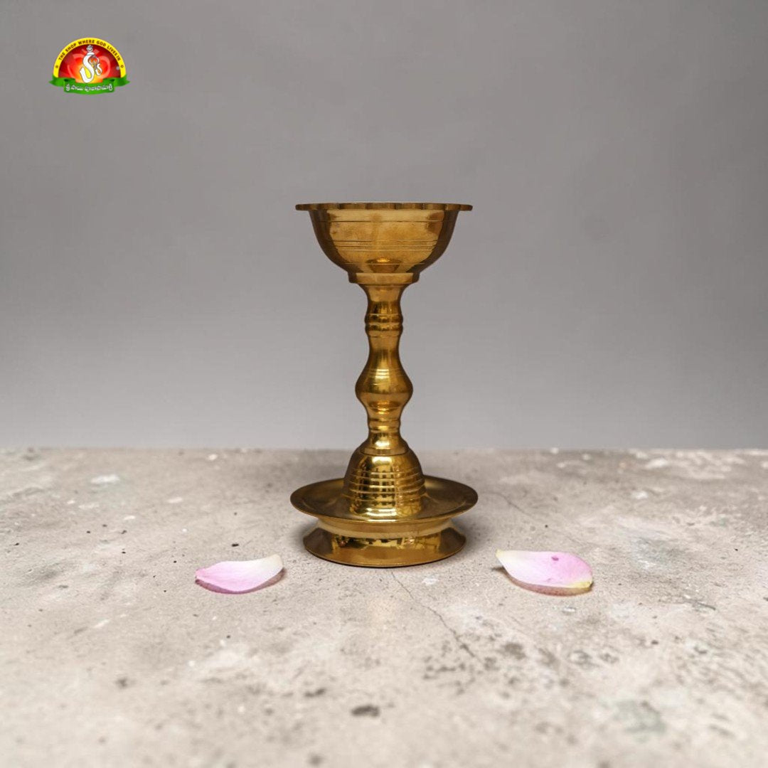 Brass Udupi Nanda Deepam for Pooja, Home Temple & Deeparadhana