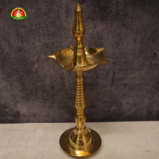 Brass Kerala Fancy Deepam for Pooja, Temple & Spiritual Decor