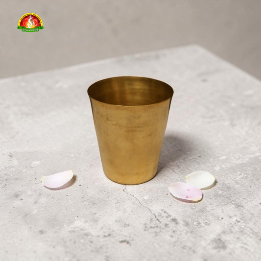 Brass Small Glass for Pooja Rituals, Temple Use & Daily Spiritual Ceremonies