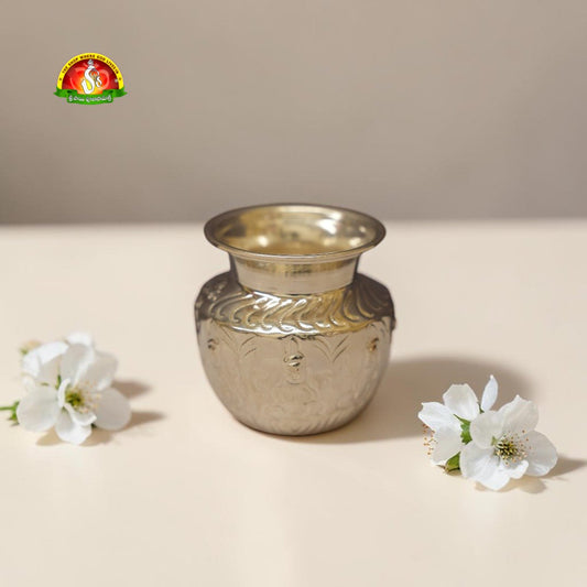 Premium German Silver Ashta Lakshmi Lota Kalash for Pooja – Fine 1st Quality