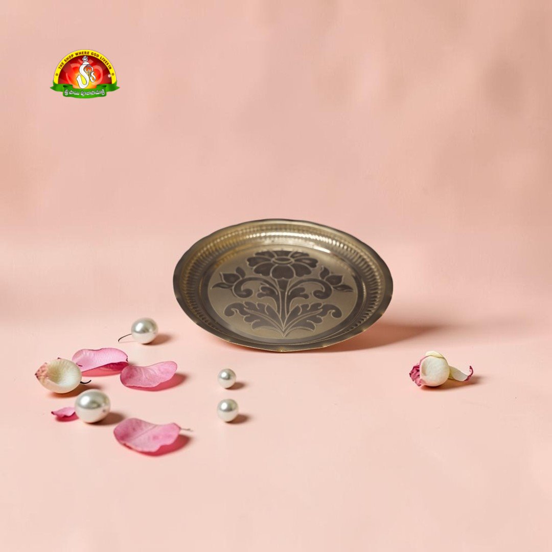 Premium German Silver Decorative Plate for Pooja & Serving – Fine 1st Quality