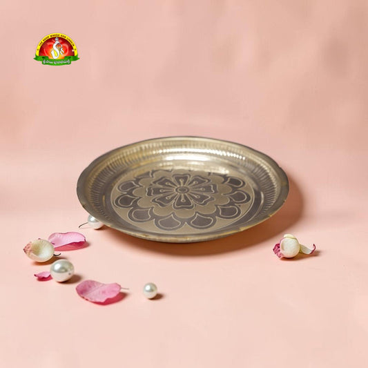 Premium German Silver Decorative Plate for Pooja & Serving – Fine 1st Quality