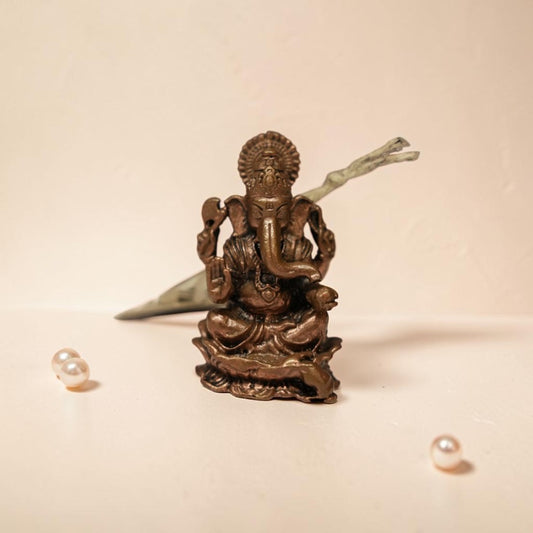 Panchaloha Ganesh Idol for Home Temple – (4.5cm, 62g)