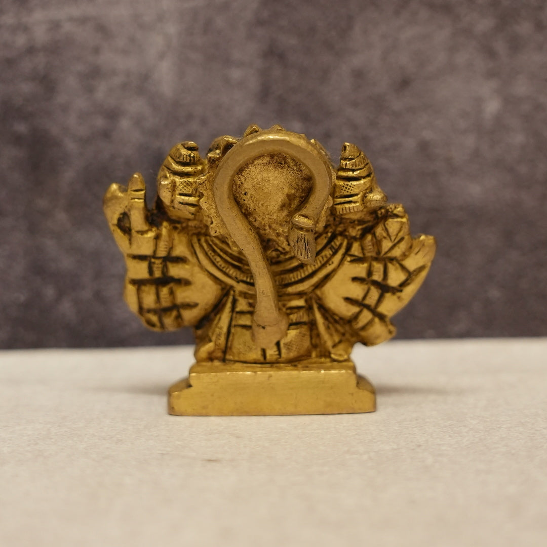 Panchamukhi Hanuman Brass Idol for Home Temple – Premium Brass Murti (5cm, 204g)