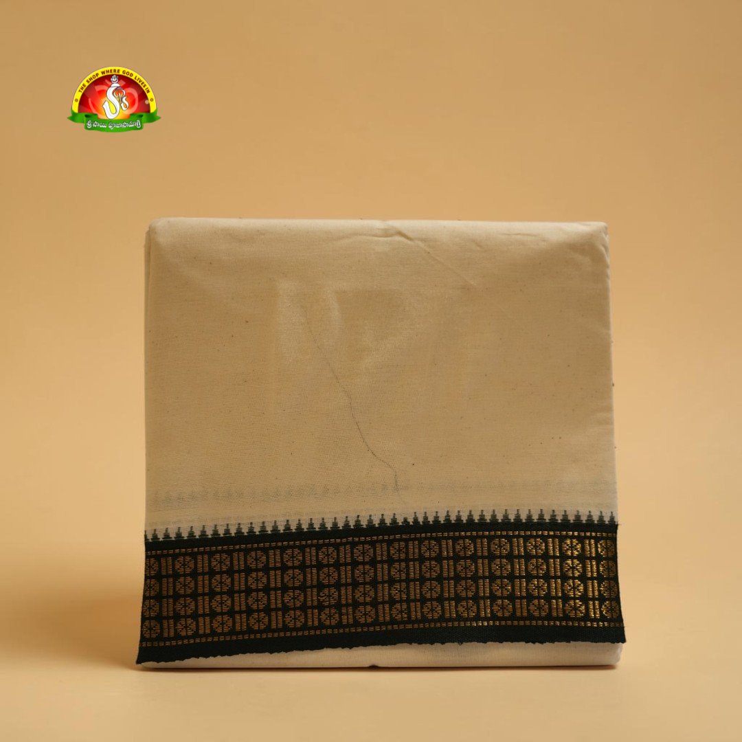 Traditional 9*5 Dhoti for Dhanam, Pooja & Pandit Ritual Use