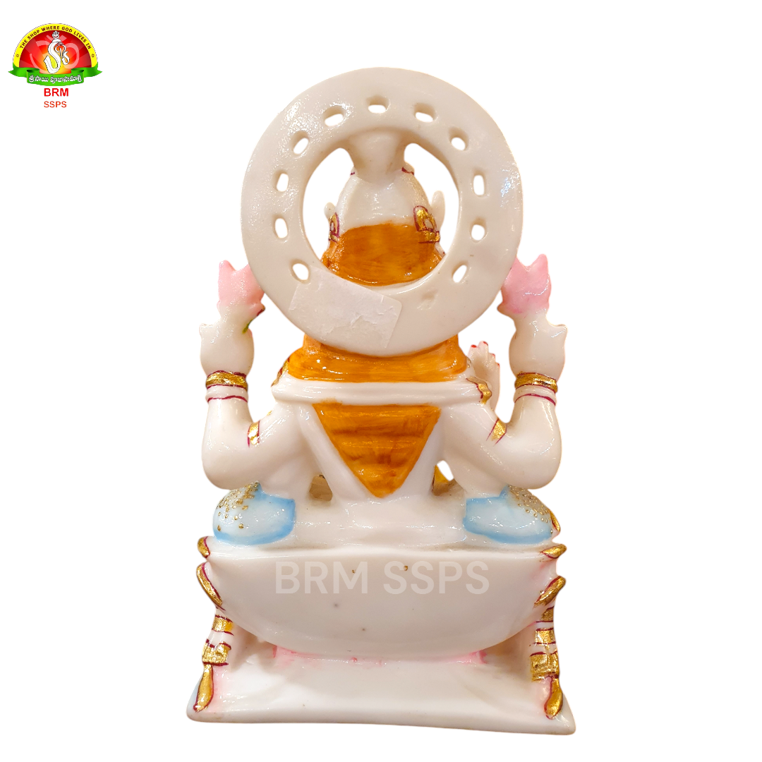 Premium Pure Marble Lakshmi Devi Idol –9inch Elegant Goddess Statue for Home Temple