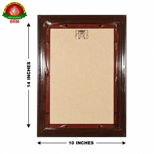 Lord Balaji & Goddess Lakshmi Devi Gold Sheet Photo Frame – 10 × 14 Inch