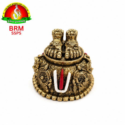 Gold Plated Balaji Padalu – Divine Tirupati Balaji Sacred Footprints