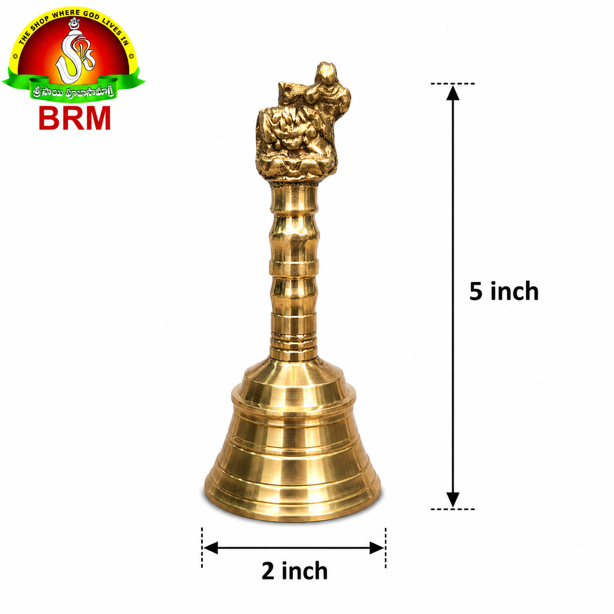 Brass Hand Bell for Pooja – Traditional Pooja Ghanti