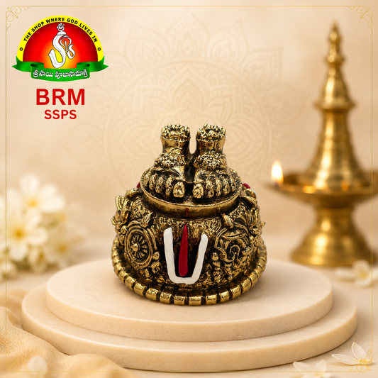 Gold Plated Balaji Padalu – Divine Tirupati Balaji Sacred Footprints