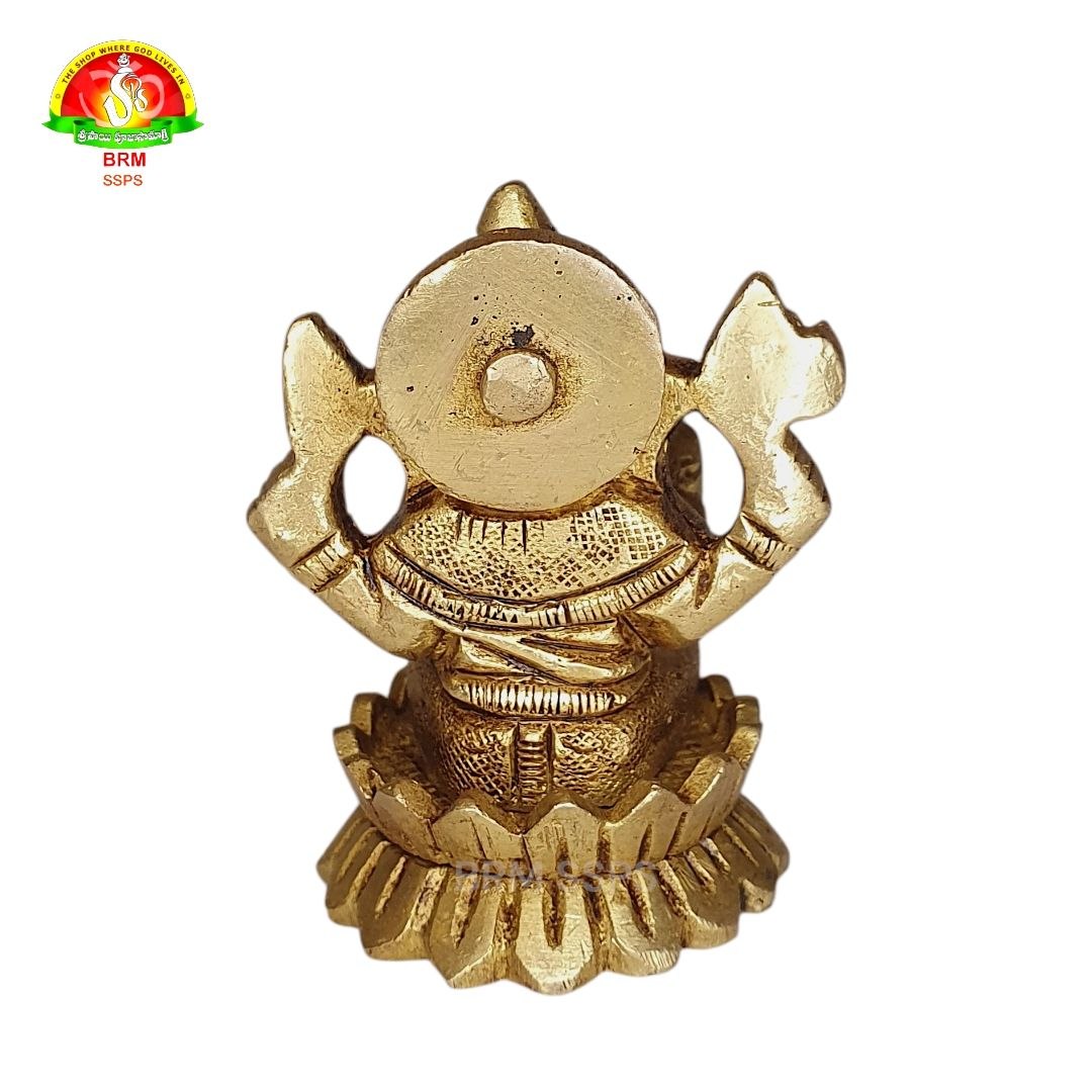 Brass Ganesh Idol for Home & Pooja – 6.5cm Sacred Murti