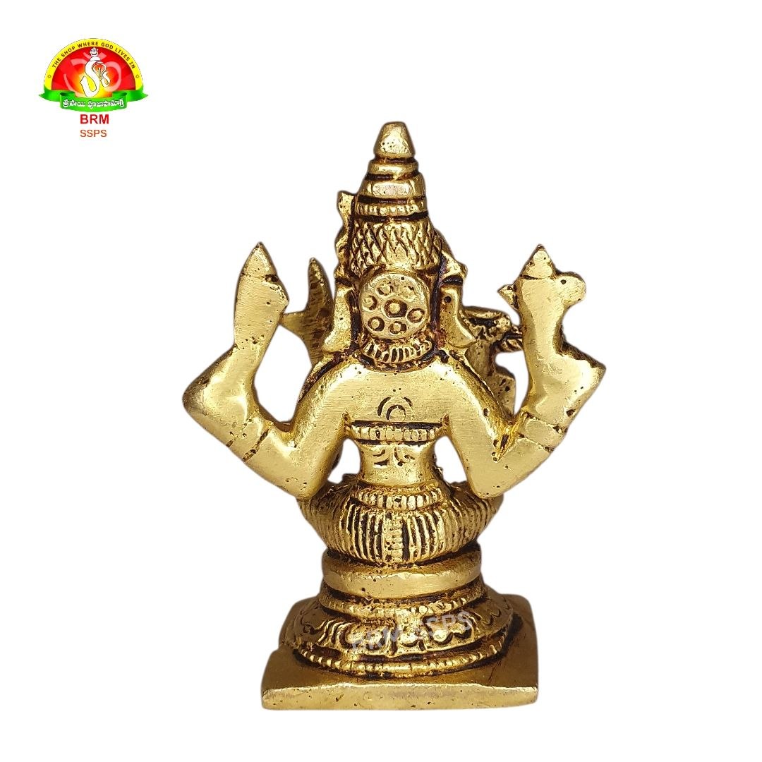 Brass Lalitha Devi Idol for Home & Pooja – Premium Brass Murti (7cm)