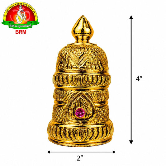Half Crown Kiritam | Premium Deity Crown for Gods & Goddesses | Available in 4 Sizes