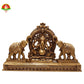 Premium Pure Brass Powder Ganesh with Elephants Idol – Luxury Spiritual Home Décor