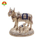 Pure Silver Plated Cow and Calf Idol for Pooja