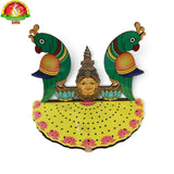 Ashtothram 108 Lotus Singaram Stand with Amman & Twin Parrots | HD Laminated MDF