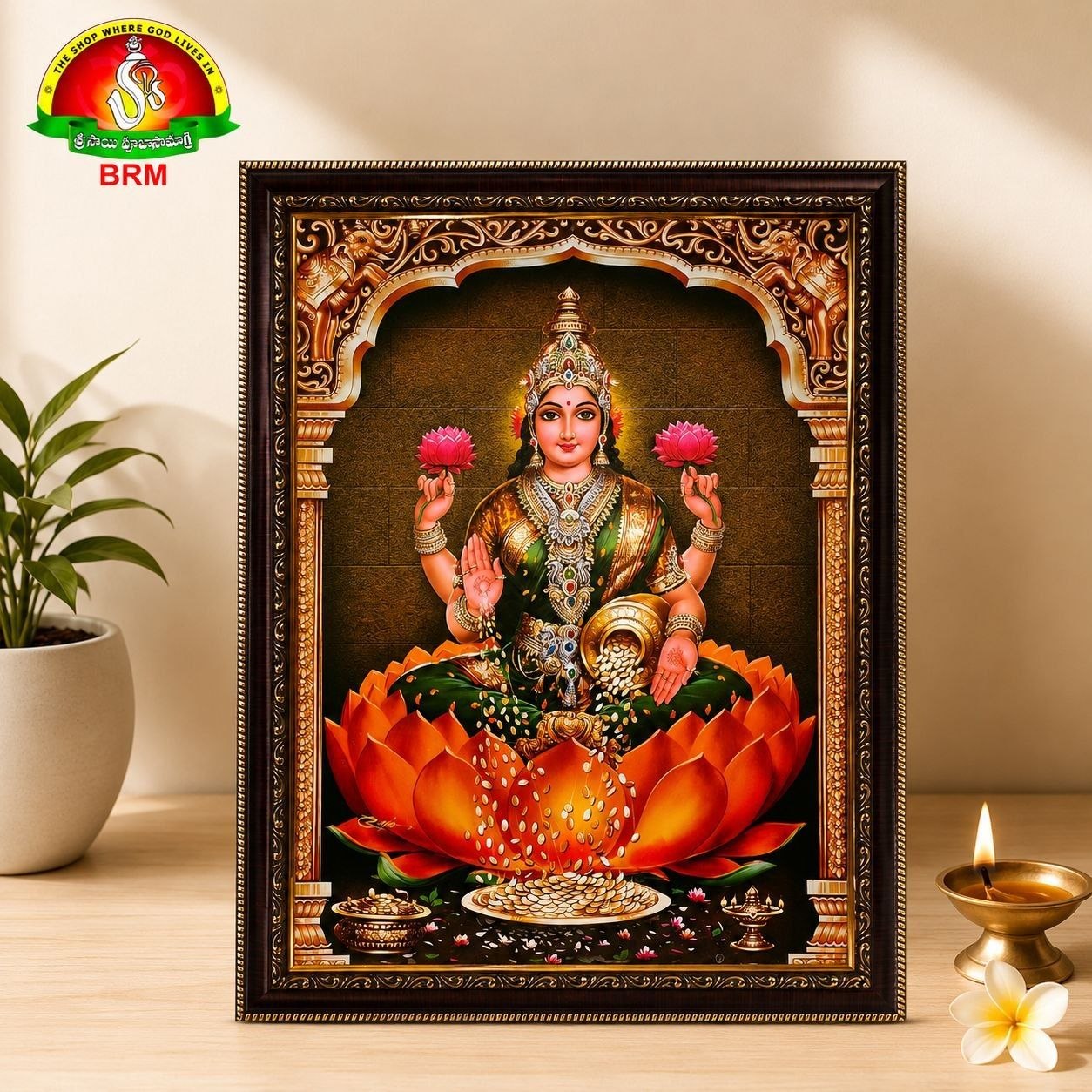 Divine Goddess Lakshmi Devi Photo Frame