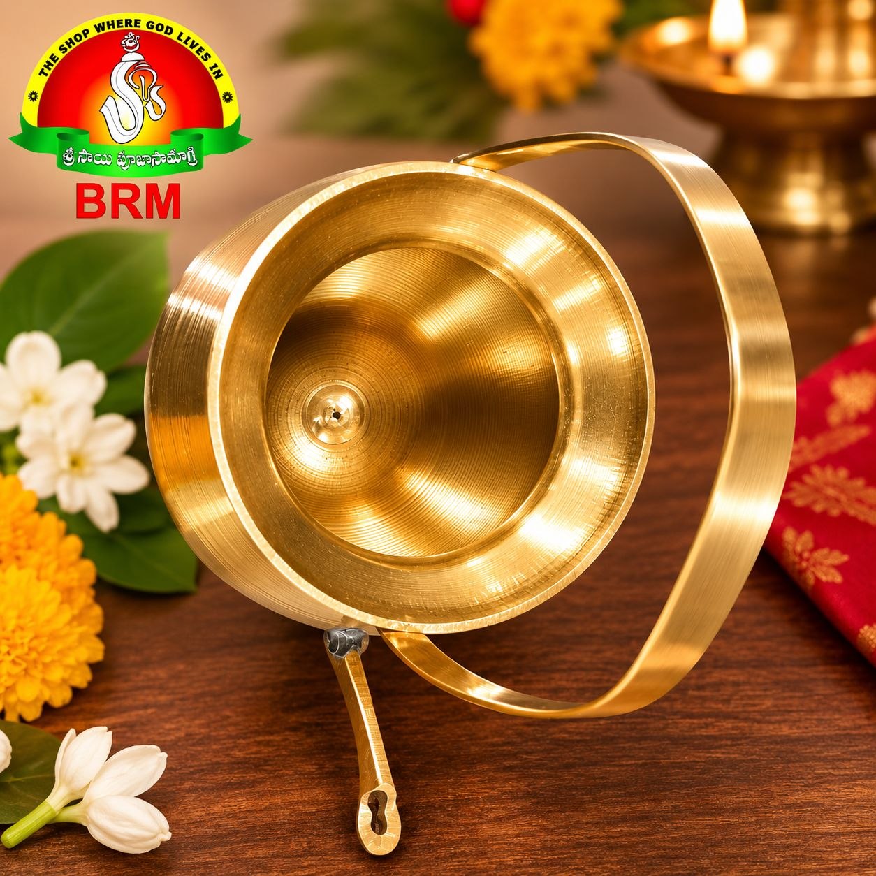 Brass Kamandalam – Traditional Pooja & Spiritual Water Pot | Multiple Sizes Available