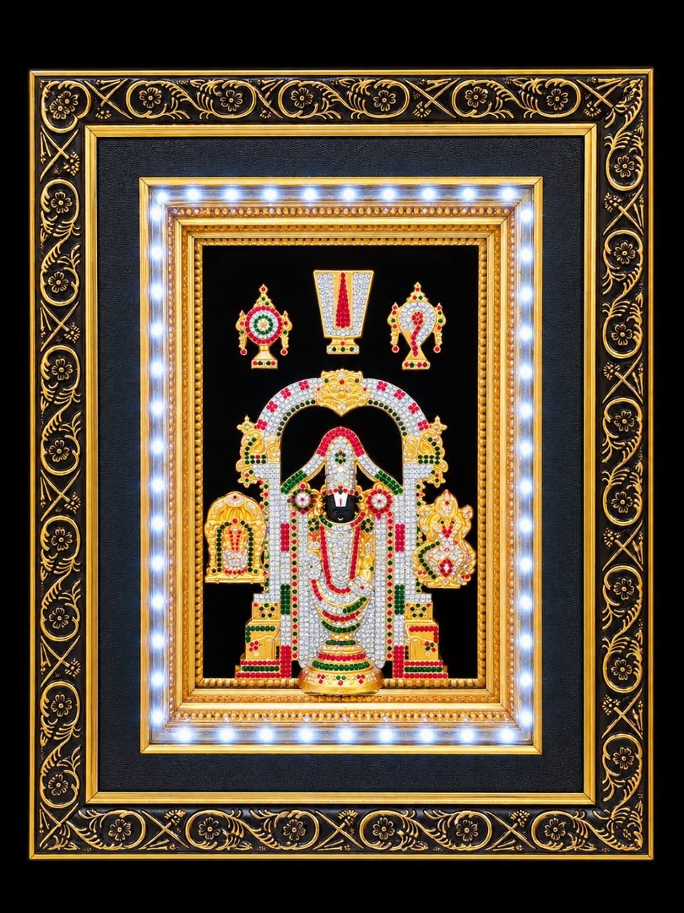 LED Lord Balaji  Photo Frame  | 16 × 22 Inches
