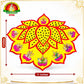Ashtalakshmi Ashtothram Lotus Singaram Stand | HD Laminated MDF Wooden Decoration / Size 11" x 9" x 1".