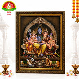 Mat Finish Shiva Parivar Photo Frame
