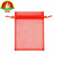 Red Plain Organza Potli Bag | Return Gift Bag