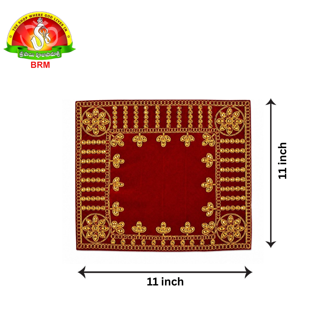 Leaf Design Velvet Pooja Asanam