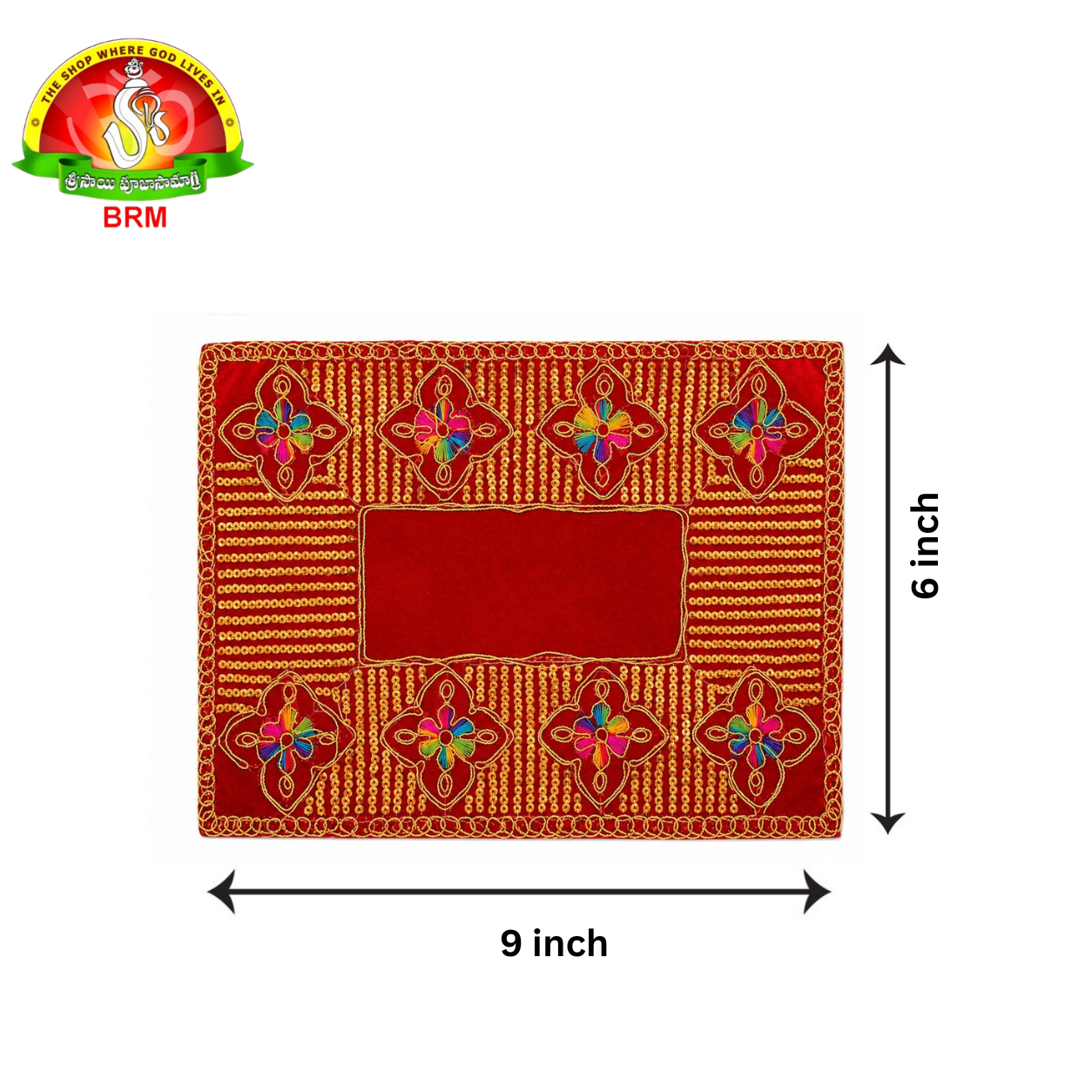 Floral Design Velvet Pooja Asanam