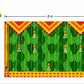 Horizontal Backdrop Cloth - Banana Leaves with Thoranam & Kadapa Design for Pooja   – 8 × 5 Feet