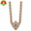 Big Size Pure Brass Haram Set for Ammavari Alankaram | White, Green & Red Stone Work | 10 x 26 Inches